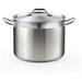 Cooks Standard Professional Stainless Steel Stock Pot w/ Lid, Silver Stainless Steel in Gray | 12 H x 18 W in | Wayfair 00330