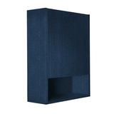LACAVA Kubista Surface Mount Framed 1 Door Medicine Cabinet w/ 2 Adjustable Shelves Wood in Blue | 24 H x 18 W x 7 D in | Wayfair KUB-ST-18R-50
