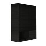 LACAVA Kubista Surface Mount Framed 1 Door Medicine Cabinet w/ 2 Adjustable Shelves Wood in Gray/Black | 24 H x 18 W x 7 D in | Wayfair