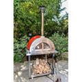 Medici & Co. Forno di Italy Woodburning Outdoor Stainless Steel Freestanding Pizza Oven Steel in Red | 93 H x 37 W x 41 D in | Wayfair PORD4848R