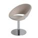 Side Chair - sohoConcept Crescent 22.5" Wide Side Chair Faux Leather in Gray/Brown | 29 H x 22.5 W x 24 D in | Wayfair DC1009-23