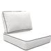 Madison Ave Indoor/Outdoor 4 Piece Replacement Cushion Set Acrylic in Gray/Brown kathy ireland Homes & Gardens by TK Classics | Wayfair