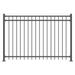 XCEL 5 ft. H x 6.5 ft. W Flat Open Pickets Metal Fence Panel Metal in Black | 60 H x 78 W x 1 D in | Wayfair Panel-Cortina-6.5X5