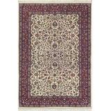 Red 2'6" x 10' Area Rug - American Home Rug Co. Signature Traditional Hand Knotted Ivory/Burgundy Rug | Wayfair M002IY/BR2.6X10