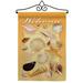 Breeze Decor Welcome Shells Impressions Decorative 2-Sided Polyester 19 x 13 in. Flag set in Brown | 18.5 H x 13 W x 1 D in | Wayfair