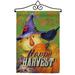 Breeze Decor Happy Harvest Scarecrow Impressions Decorative 2-Sided Polyester 19 x 13 in. Flag Set in Brown | 18.5 H x 13 W x 1 D in | Wayfair