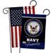 Breeze Decor Marines Proudly Family - Impressions Decorative American Applique 2-Sided 19 x 13 in. Garden Flag in Red/Gray/Blue | Wayfair