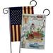 Breeze Decor Seaside Lighthouse 2-Sided Polyester 18.5" H x 13" W 2 Piece Garden Flag Set in Gray | 18.5 H x 13 W in | Wayfair