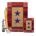 Breeze Decor Two Star Service 2-Sided Polyester 40 x 28 in. Flag set in Brown/Red | 40 H x 28 W x 1 D in | Wayfair BD-MI-FK-108069-IP-BO-D-US12-BD