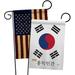 Breeze Decor South Korea Impressions Decorative 2-Sided Polyester 19 x 13 in. 2 Piece Garden Flag Set in Black/Gray | 18.5 H x 13 W in | Wayfair