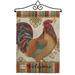 Breeze Decor Welcome Rooster 2-Sided Polyester 13 x 19 in. Flag Set in Brown | 18.5 H x 13 W x 1 D in | Wayfair BD-FA-GS-110127-IP-BO-02-D-US18-WA