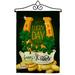 Breeze Decor Lucky Day Impressions Decorative 2-Sided Polyester 19 x 13 in. Flag Set in Black/Brown/Green | 18.5 H x 13 W x 1 D in | Wayfair