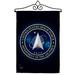 Breeze Decor Space Force - Impressions Decorative 2-Sided 18.5 x 18.5 in. Polyester Flag Set in Black | 18.5 H x 13 W x 1 D in | Wayfair