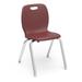 Virco N2 Series 18" Classroom Chair Plastic/Metal in Red/Gray | 30.75 H x 18.75 W x 20.625 D in | Wayfair 4068276
