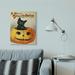 The Holiday Aisle® 'A Merry Halloween Black Cat Pumpkin Seasonal Holiday Design' by Daphne Polselli - Graphic Art Print Canvas in Orange | Wayfair