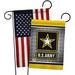 Breeze Decor American Army Steel - Impressions Decorative American Applique 2-Sided Polyester 19 x 13 in. Garden Flag in Black/Gray/Yellow | Wayfair