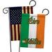 Breeze Decor Ireland Impressions Decorative 2-Sided Polyester 19 x 13 in. 2 Piece Garden Flag Set in Brown/Green | 18.5 H x 13 W in | Wayfair