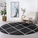 Gray 94.49 x 1.77 in Area Rug - Mercury Row® Babich Geometric Machine Made Shag Area Rug in Dark | 94.49 W x 1.77 D in | Wayfair