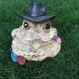 HomeStyles Poker Player Character Toad Garden Statue Concrete/Stone in Brown | 5 H x 6 W x 5 D in | Wayfair 95961