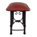 Bloomsbury Market Ajet Bar & Counter Stool Upholstered/Leather/Metal/Genuine Leather in Brown/Red | 26 H x 20 W x 20 D in | Wayfair