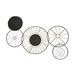 Corrigan Studio® 5 Piece Wheel & Plate Wall Décor Set Metal in Black/Gray/Yellow | 24 H x 49 W x 3 D in | Wayfair 12AF5C5CF3AF45CDBB7A0881E9646815