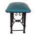 Bloomsbury Market Ajeya Bar & Counter Stool Upholstered/Leather/Metal/Genuine Leather in Blue | 30 H x 20 W x 20 D in | Wayfair