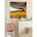 Everly Quinn 'Golden Agate' - Wrapped Canvas Painting Print Metal in Gray/Yellow | 40 H x 40 W x 1.5 D in | Wayfair