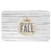 The Holiday Aisle® Hotham Happy Fall Bath Rug Polyester in Blue/Gray | Wayfair D2F73C8EB24948DD9A8113EA2F6DCC5E