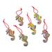 The Holiday Aisle® 6 Piece Seahorse Squadron Hanging Figurine Ornament Set Ceramic/Porcelain in Green/Red/Yellow | 3.4 H x 1.9 W x 0.3 D in | Wayfair