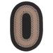 Black 108 x 0.5 in Area Rug - Rosalind Wheeler Schoenrock Wool Blend Reversible Area Rug - Polypropylene/Wool | 108 W x 0.5 D in | Wayfair