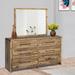 Union Rustic Camilo 6 Drawer Dresser w/ Mirror Wood in Yellow | 36 H x 66 W x 19 D in | Wayfair FE9D50F15DAC41B387FEB099FBC4F543