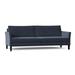 Wildon Home® Hersh 87.75" Flared Arm Sofa w/ Reversible Cushions Polyester/Other Performance Fabrics in Black/Brown | Wayfair