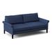 Greyleigh™ Logan 77.5" Rolled Arm Sofa Polyester/Other Performance Fabrics in Blue/Black | 33 H x 77.5 W x 36.75 D in | Wayfair