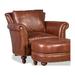 Armchair - Bradington-Young Richardson 42" Wide Armchair Leather/Genuine Leather in Brown | 34.5 H x 42 W x 41 D in | Wayfair