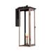 17 Stories Donn Gas Powered Outdoor Lantern w/ Electric Candle Metal in Black/Brown | 32 H x 12 W x 15 D in | Wayfair