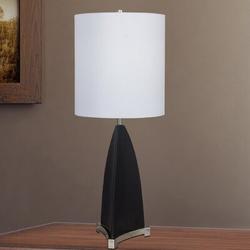 Everly Quinn Simran 29.5" Table Lamp Linen/Crystal in Gray/Black | 29.5 H x 12 W x 12 D in | Wayfair F401C846FBE245D8BB9DF4C40C76651E