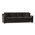 Latitude Run® Aceyon 102" Square Arm Sofa w/ Reversible Cushions Wood/Polyester in Brown | 35 H x 102 W x 38 D in | Wayfair