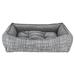 Bowsers Scoop Tribeca Bolster Polyester/Synthetic Material in White/Black | 11 H x 47 W x 35 D in | Wayfair 19033