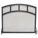 Williston Forge Single Panel Steel Fireplace Screen Steel in White/Black | 35 H x 47 W x 1 D in | Wayfair 04DBC2D70479442CA9A487611EA69664