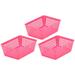 Rebrilliant Storage for Office Drawer Plastic Basket Set Plastic in Pink | 2.25 H x 6 W x 4.5 D in | Wayfair 83C7DF9D0C984198B6150F7D3C707F16