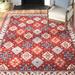 Blue/Red 48 x 0.63 in Area Rug - Lark Manor™ Armintha Geometric Handmade Tufted Wool/Red/Blue Area Rug Cotton/Wool | 48 W x 0.63 D in | Wayfair