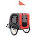 Tucker Murphy Pet™ Dog Bike Trailer Foldable Sturdy Pet Flag Stroller Jogger Orange/Red in Gray/Orange | 35.8 H x 51.2 W x 28.7 D in | Wayfair