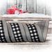 The Holiday Aisle® Metallic Check Solid Edge Wired Ribbon Wood in Black/Brown/White | 4 H x 5.75 W x 5.75 D in | Wayfair