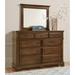 Canora Grey Cutlerville Beveled Dresser Mirror in Brown | 33 H x 42 W x 2.75 D in | Wayfair 9C4565C1097A4912A253D4BC9CADED67
