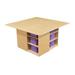 Wood Designs Cubby Table w/ (12) Trays Wood in Indigo | 20 H x 36 W x 36 D in | Wayfair 85009PP