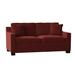 Latitude Run® Aceyon 71" Square Arm Loveseat w/ Reversible Cushions Wood in Red/Brown | 35 H x 71 W x 38 D in | Wayfair