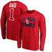 Men's Fanatics Branded Red St. Louis Cardinals Father's Day #1 Dad Long Sleeve T-Shirt