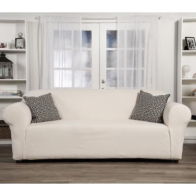Embossed Stretch 1-Pc. Slipcover by Classic Slipcovers in Off White (Size CHAIR)