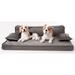 Archie & Oscar™ Braunste Orthopedic Modern Sofa Pet bed Polyester/Memory Foam/Synthetic Material in Gray | 9.5 H x 30 W x 20 D in | Wayfair