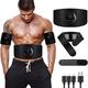 sielife Muscle Stimulator,Next Gen ABS Stimulator,Toning Belts, ABS Trainer Training, Men'S and Women'S Abdominal Arm and Leg Training Belts——With Massage Function(No Need Replacement Pads or Gel)